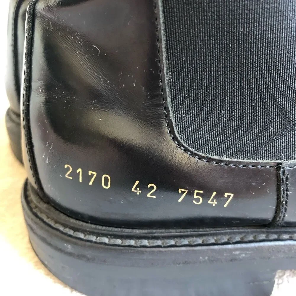 Common Projects Full Napa Leather Chelsea Mens Ankle Boot